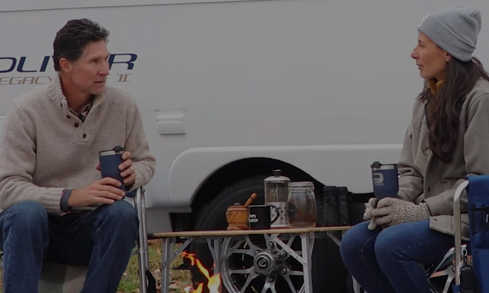 couple camping