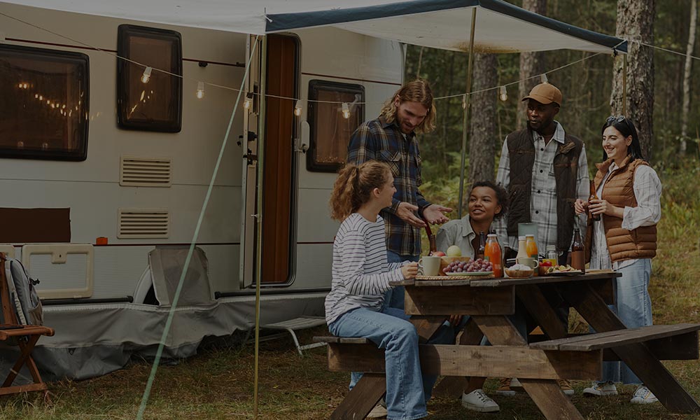 friends camping